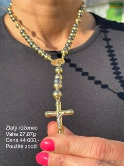 Zlatý růženec 27,87g (1600Kč/g)