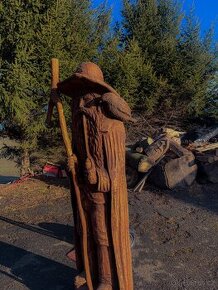 Krakonoše(Praděda) z Dubu socha ze dřeva