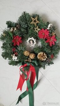 VÁNOČNÍ VĚNEC NA DVEŘE-SLEVA
