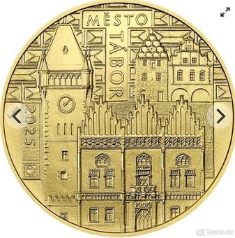 Zlato / zlatá mince ČNB Město Tábor proof