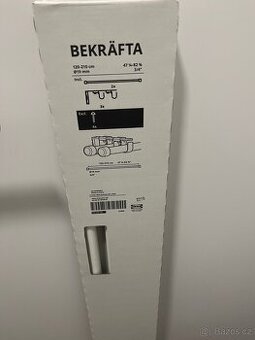 Tyč záclonová dvojitá bílá ikea 3 balení