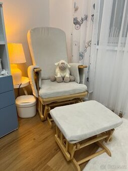 Kojící křeslo/Houpací křeslo s podnožkou