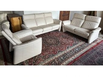 Luxusní kožená sedací souprava 3+2+1, 2883