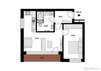 Pronájem bytu 2+kk / 55 m2 / balkón - Žamberk