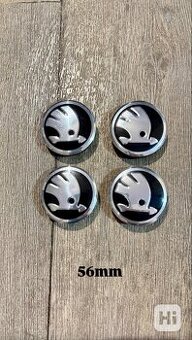 Chromové středové krytky logo/znak ŠKODA