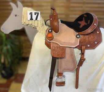 Westernový sedlový komplet 17) rezato hnědý