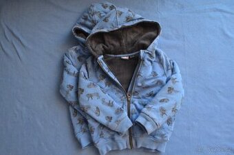 Modré teplé mikiny dvojčata 4-6 let LUPILU