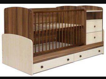 Dětská postýlka s přebalovacím pultem (rostoucí) 5v1