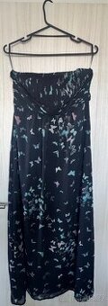 Dlouhé šaty Esprit – motýlí vzor, vel. 40, nove