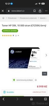 Toner HP 59X, 10 000 stran (CF259X) černý