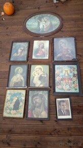 Prodám starožitné náboženské obrazy- cena za kus 399Kč
