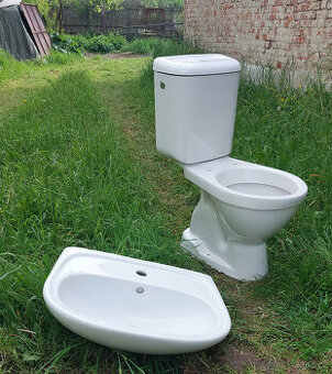 záchod Jika a umyvadlo Cersanit