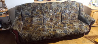 Rozkládací sedačka s úložným prostorem + 2 křesla