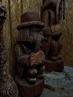 Socha vodníka ze dřeva dřevěné sochy