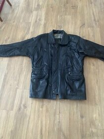 Pánský kožená bunda parka