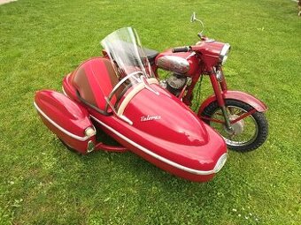 Jawa 350 se sajdou Velorex 560