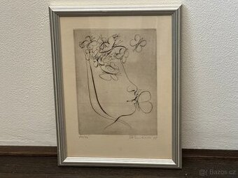 Jaroslav Škarohlíd - krásná signovaná grafika 1975 - 1