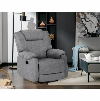 Šedé křeslo TV-4088 s možností manuálního polohování