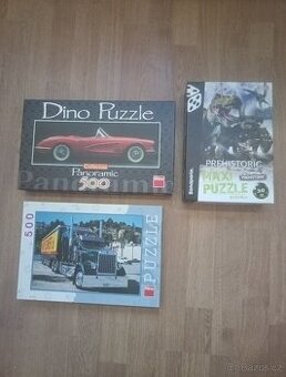 Puzzle Dino 500 dílků + dětské puzzle dinosaurů 30 dílků