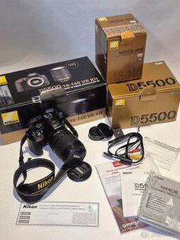 Digitální zrcadlovka NIKON  D5500 + 18-105mm ,zdarma poukázk