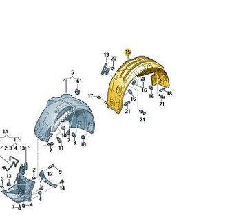 Podběh pravý zadní pro Audi RS6 2013-2018 4G0810172C