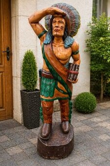 Dřevěný Indián 170 cm – ruční práce