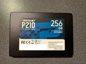 SSD Patriot P210 256GB – 96 % zdraví – plně funkční