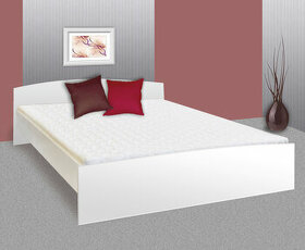 Manželská postel 180x200. Matrace zdarma. Bílá