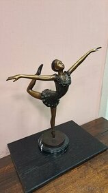 Velká bronzová plastika baletka 55 cm signováno 6240 - 1