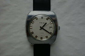 Staré, masivní , pánské mechanické hodinky Prim s datumem - 1