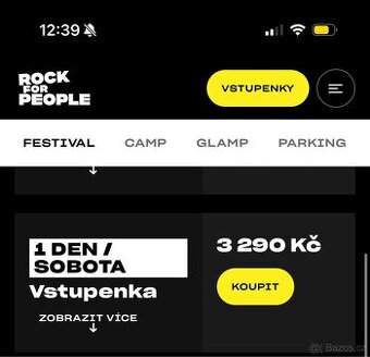 lístky na Rock for people, sobota Linkin park