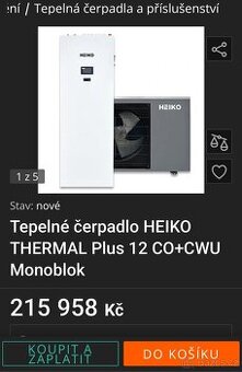 Nové tepelné čerpadla 6,9, 12kW z veletrhu