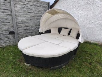 Zahradní ratanovou postel Lazy. - 1