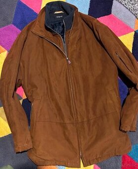 BUGATTI LUXUSNÍ STYLOVÁ PÁNSKÁ BUNDA-VLNĚNÝ KABÁT XXXL