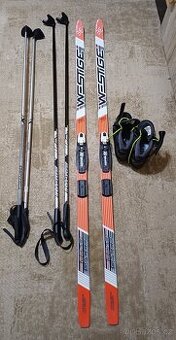 Set pro děti běžky 150 cm + boty 38 + hůlky 115 a 125 cm