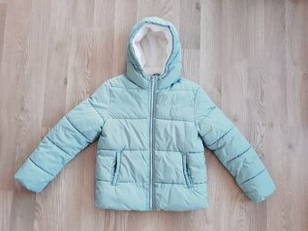 VATOVANÁ BUNDA S KOŽÍŠKEM • BENETTON vel. 150