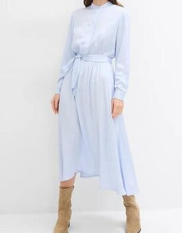 Elegantní saténové midi šaty 46/48