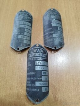 Jawa 50 pionýr 05,20,21,23 - štítky