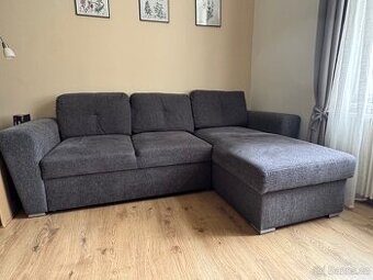 Rohová rozkládací pohovka JYSK VEJLBY, tmavě šedá