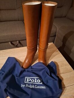 Kožené kozačky Polo Ralph Lauren vel.36