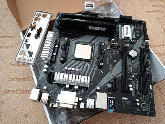 MB ASROCK B450M PRO4-F + CPU + RAM, sock. AM4
