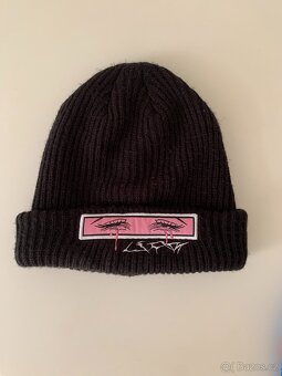 Zimní čepice s výšivkou - černá, unisex