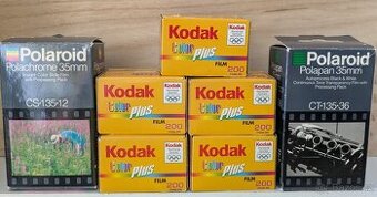 Prodám 35mm filmy – Polaroid (vzácné) + Kodak Color Plus 200