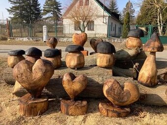 Dřevěné dekorace do domu i na zahradu.