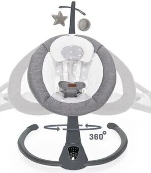 Zopa Lehačka/houpátko Lullaby, Gray stars/Grey - 1