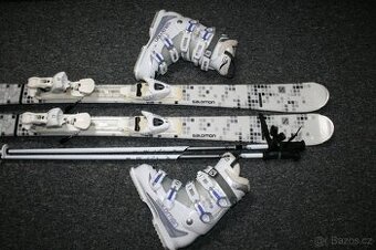 dámske lyže salomon 144 cm , lyžaky