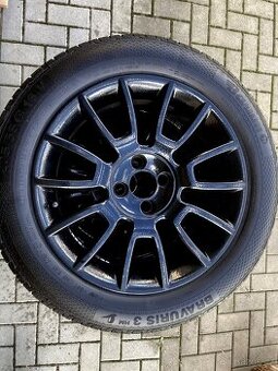 Černá kola R16, 205/55, 7J, 4x9 + pneu Barum Bravuris, letní
