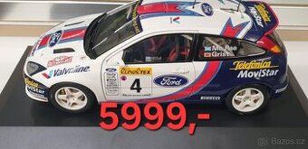 Ruzne druhy Ford Focua wrc 1:18 rally ,otviraci raritni kusy