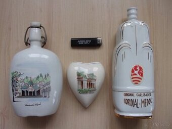 3x STARÝ PORCELÁN A KERAMIKA Z LÁZNÍ - K. VARY, MAR. LÁZNĚ