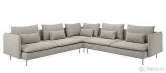 SÖDERHAMN Rohová pohovka, 6místná, Viarp béžová/hnědá